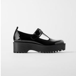 Zara patent leather Madeline shoe